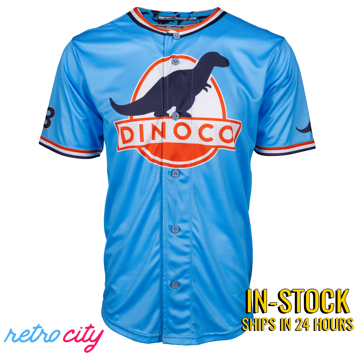 Dinoco Strip The King Weathers Full Button Baseball Fan Jersey