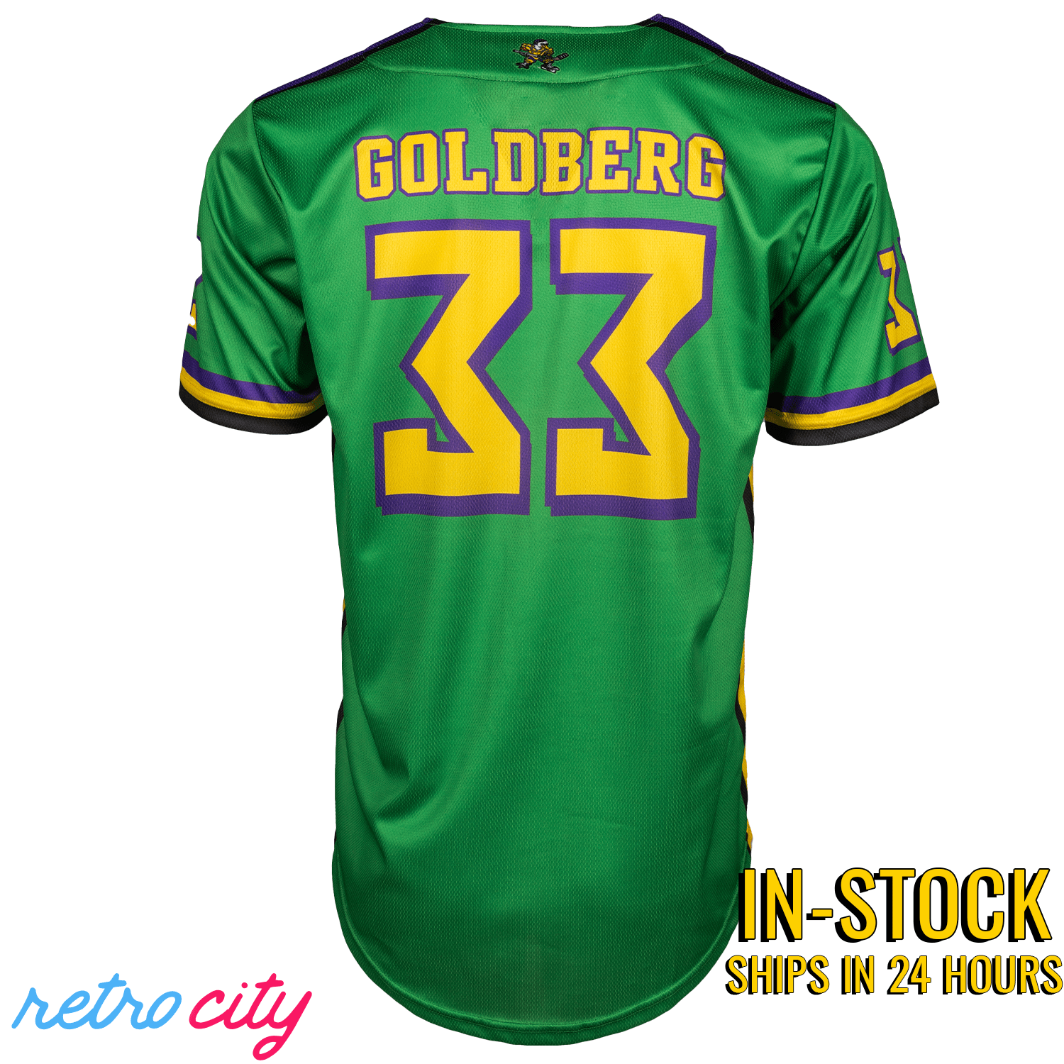 The Mighty Ducks Goldberg Baseball Jersey