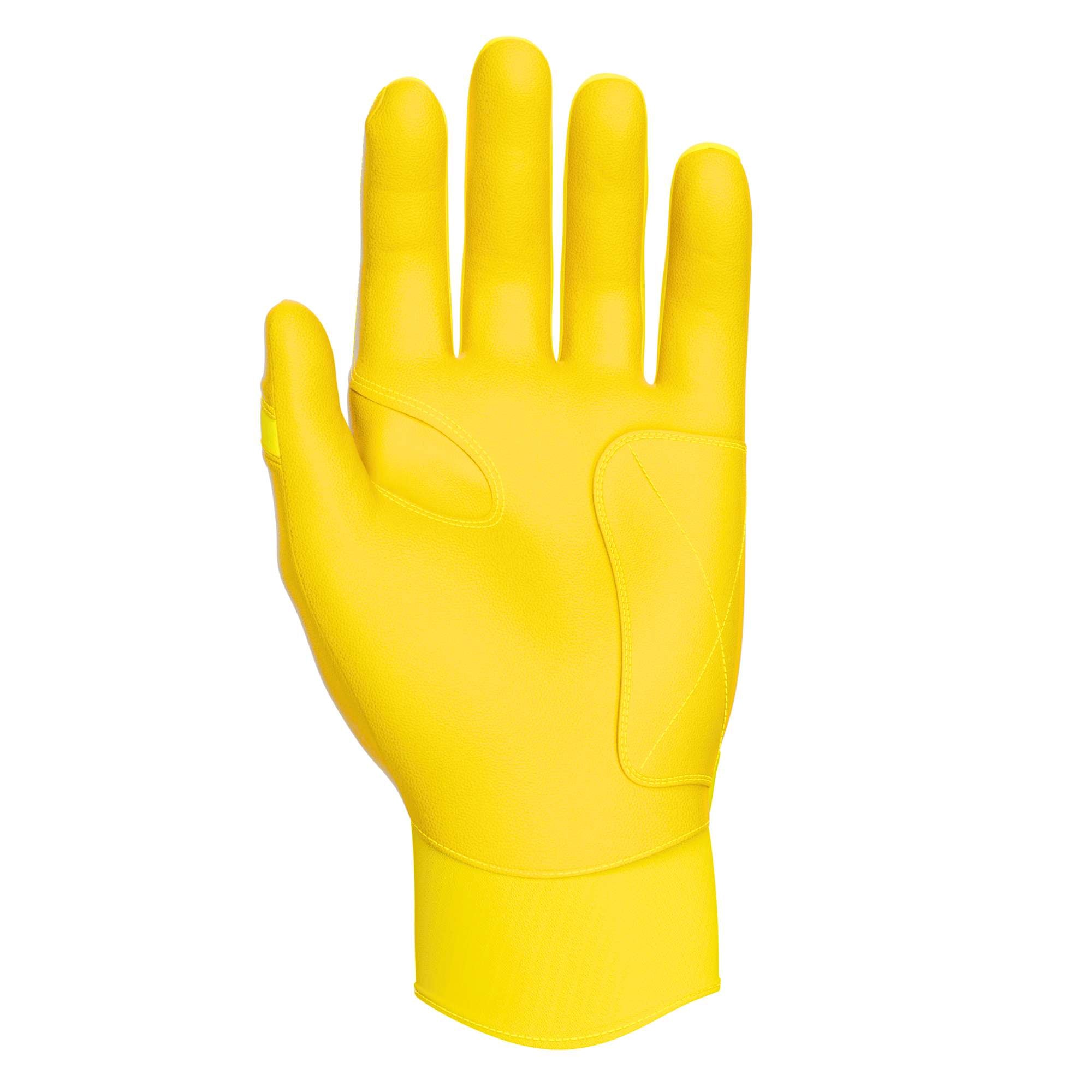 Jax Standout Yellow Pro Cuff Batting Gloves