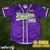 Space Rangers Full Button Baseball Jersey (Purple)