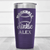 Purple Baseball Tumbler With Addicted To The Diamond Design