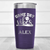 Purple Baseball Tumbler With Baseball Mood Design