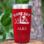 Red Baseball Tumbler With Baseball Mood Design