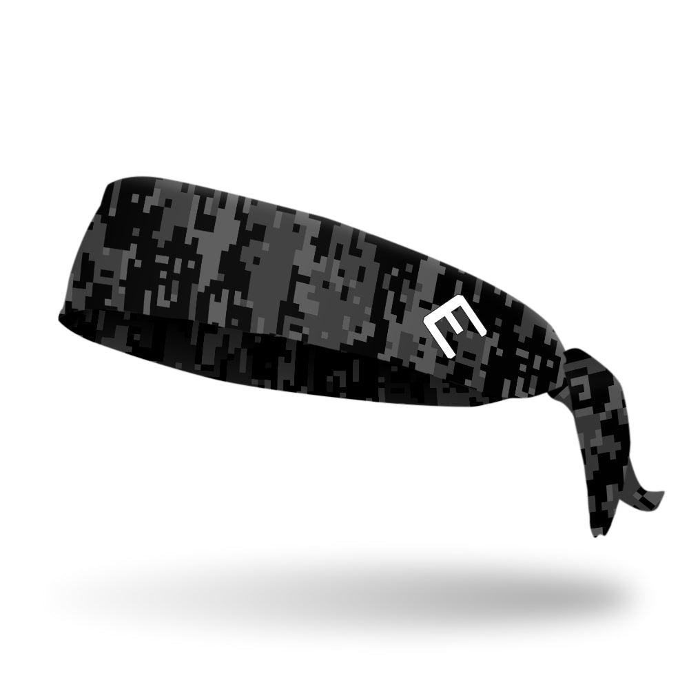 Black Digi Camo Tie Headband