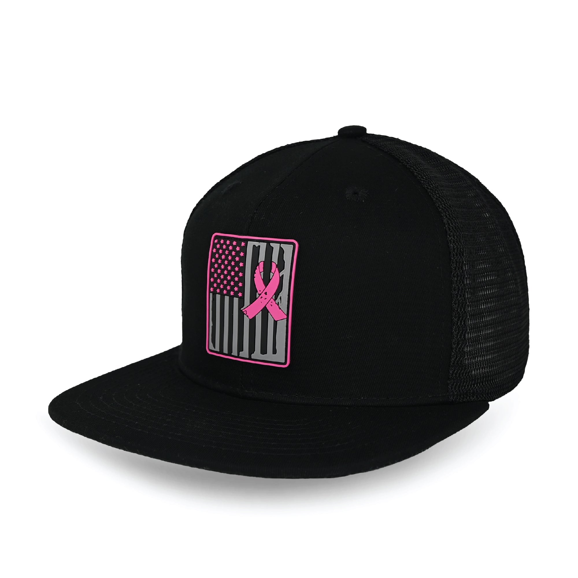 Breast Cancer Flag Trucker Hat