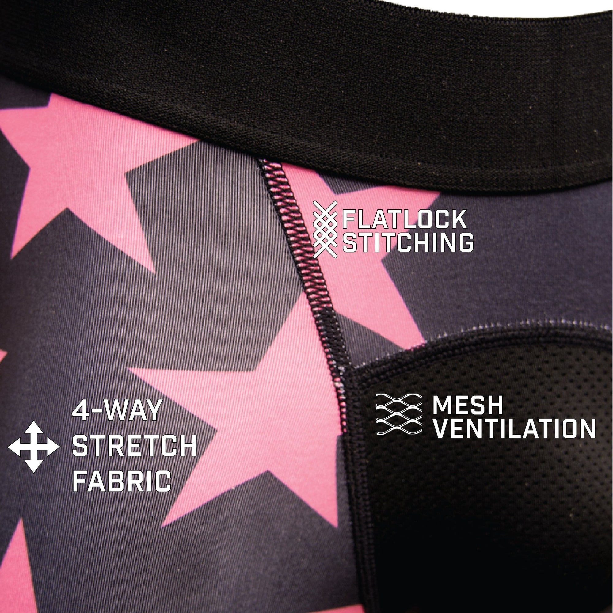 Shadow USA Flag - Breast Cancer Awareness Compression Tights