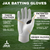 Jax White Pro Cuff Batting Gloves