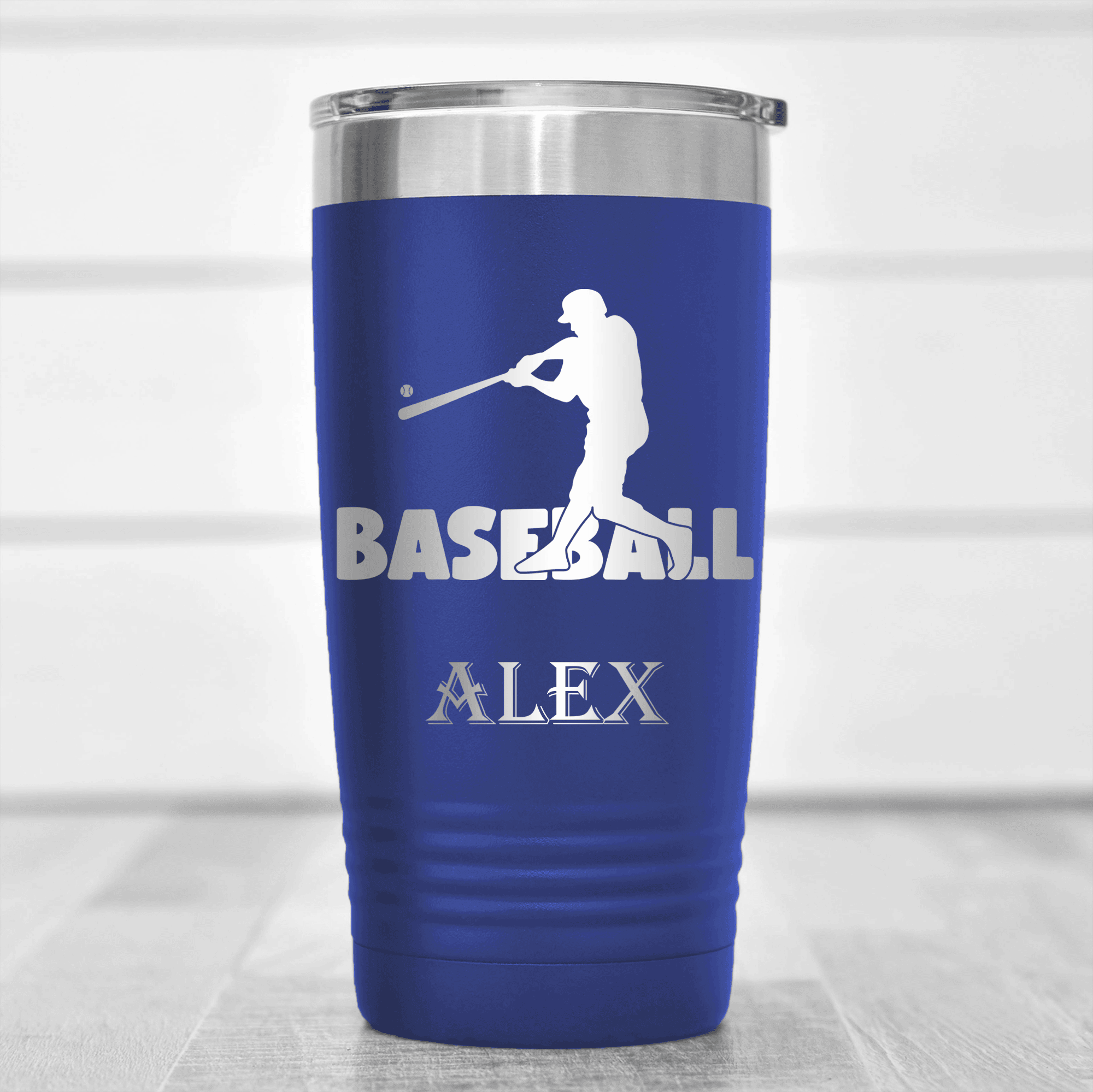 Blue Baseball Tumbler With Diamond Prodigy Design