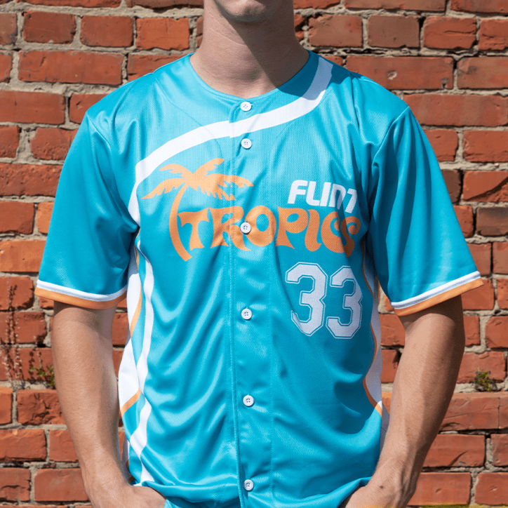 Flint Tropics Semi-Pro Jackie Moon Baseball Jersey