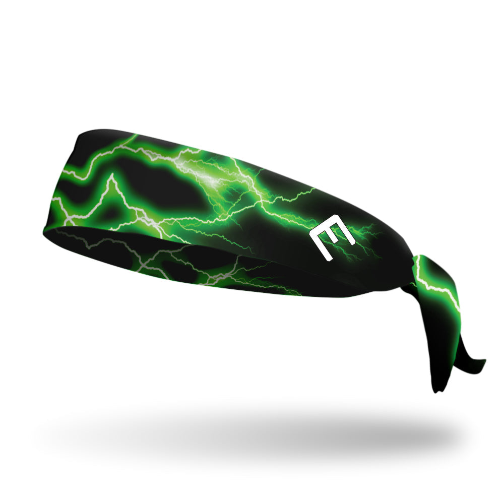 Green Lightning Tie Headband