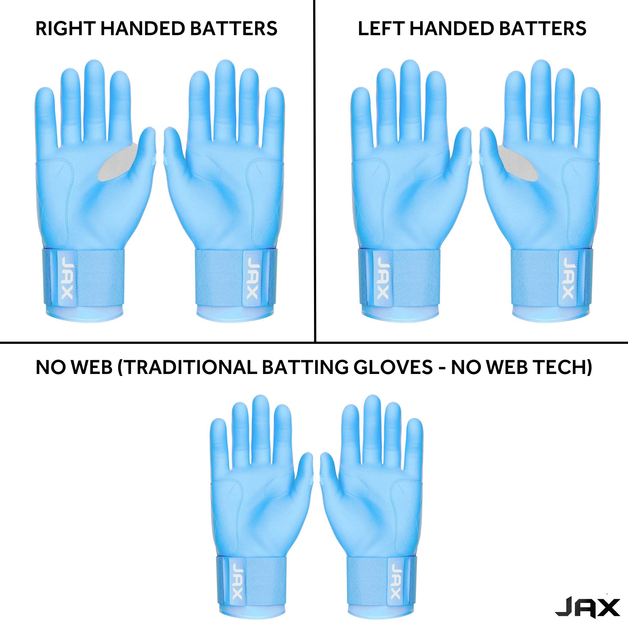 Jax Baby Blue Cuff Batting Gloves