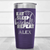 Purple Baseball Tumbler With Lifes Rythm Baseball Design