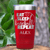 Red Baseball Tumbler With Lifes Rythm Baseball Design