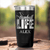 Black Baseball Tumbler With Living The Diamond Dream Design