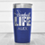 Blue Baseball Tumbler With Living The Diamond Dream Design