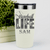 White Baseball Tumbler With Living The Diamond Dream Design