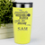 Yellow Baseball Tumbler With Moms Mvp On The Diamond Design