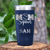 Navy Baseball Tumbler With Mothers Of The Mound Design