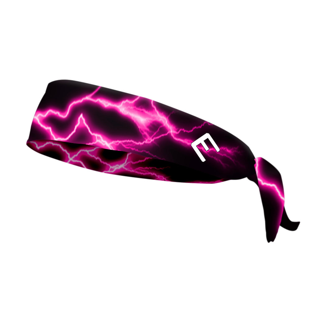 Pink Lightning Tie Headband