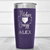 Purple Baseball Tumbler With Playful Pitch Madness Design