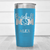 Light Blue Baseball Tumbler With Queen Of The Bleachers Baseball Design