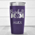 Purple Baseball Tumbler With Queen Of The Bleachers Baseball Design