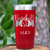 Red Baseball Tumbler With Queen Of The Bleachers Baseball Design