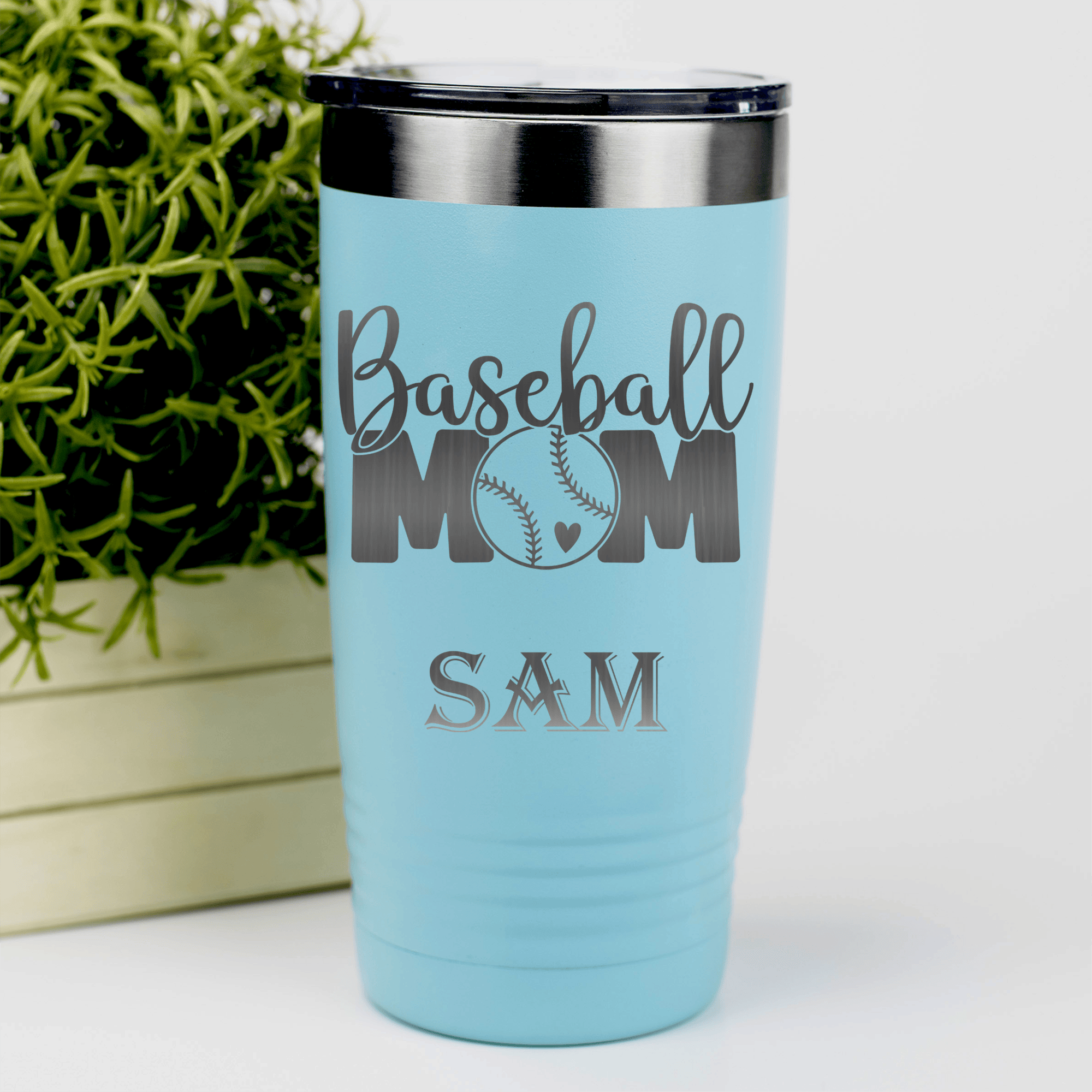 Teal Baseball Tumbler With Queen Of The Bleachers Baseball Design