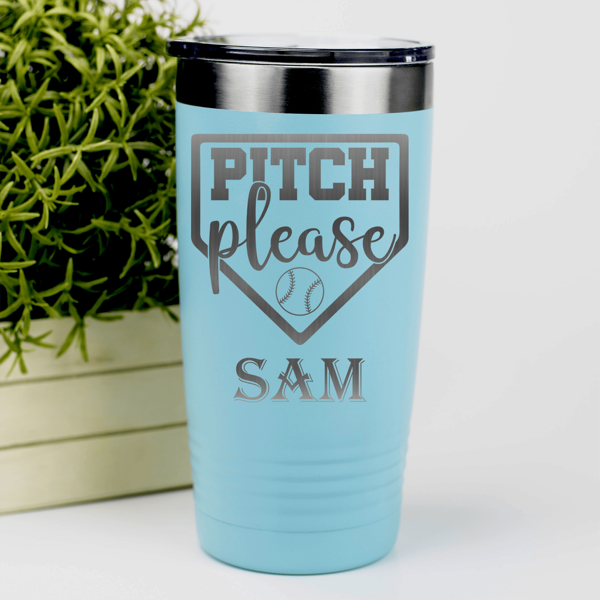 Teal Baseball Tumbler With Sass From The Mound Design