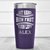 Purple Baseball Tumbler With Swing For The Fences Design