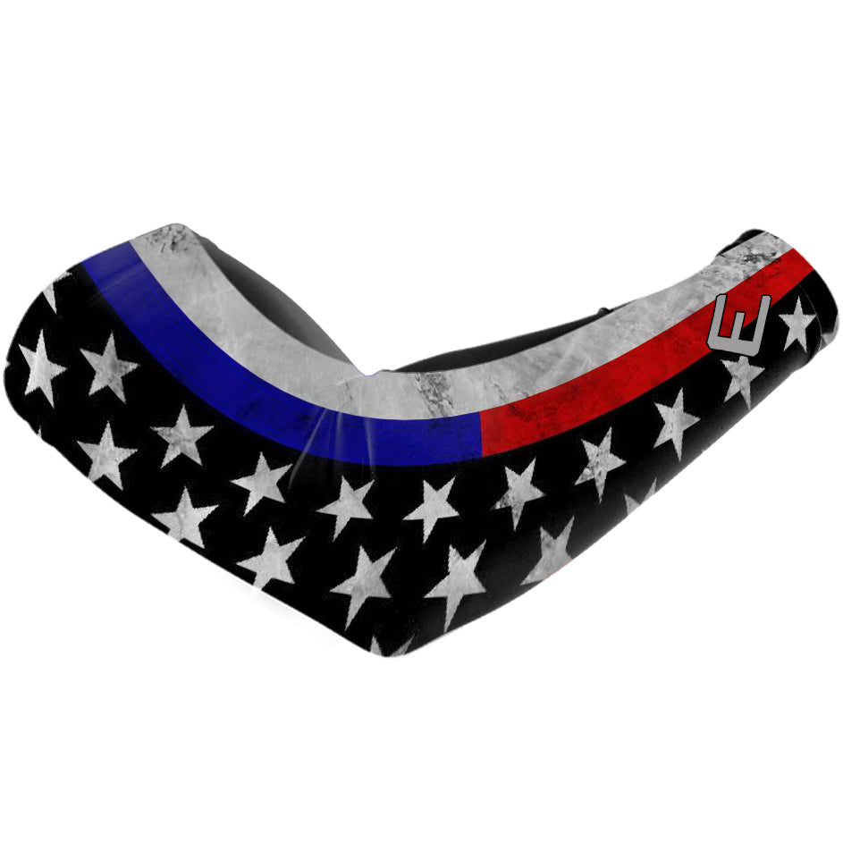 Thin Red &amp; Blue Line Arm Sleeve