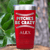 Red Baseball Tumbler With Unpredictable Pitches Design