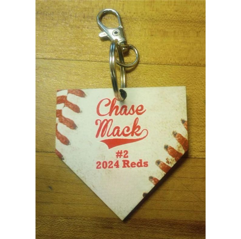 Home Plate Keychain Keepsake