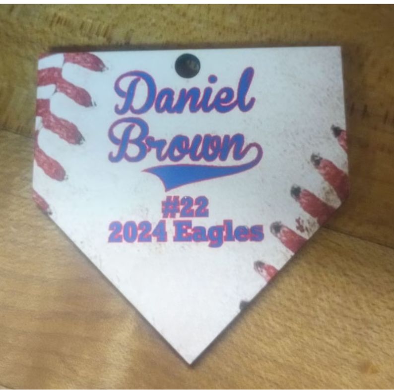 Home Plate Keychain Keepsake