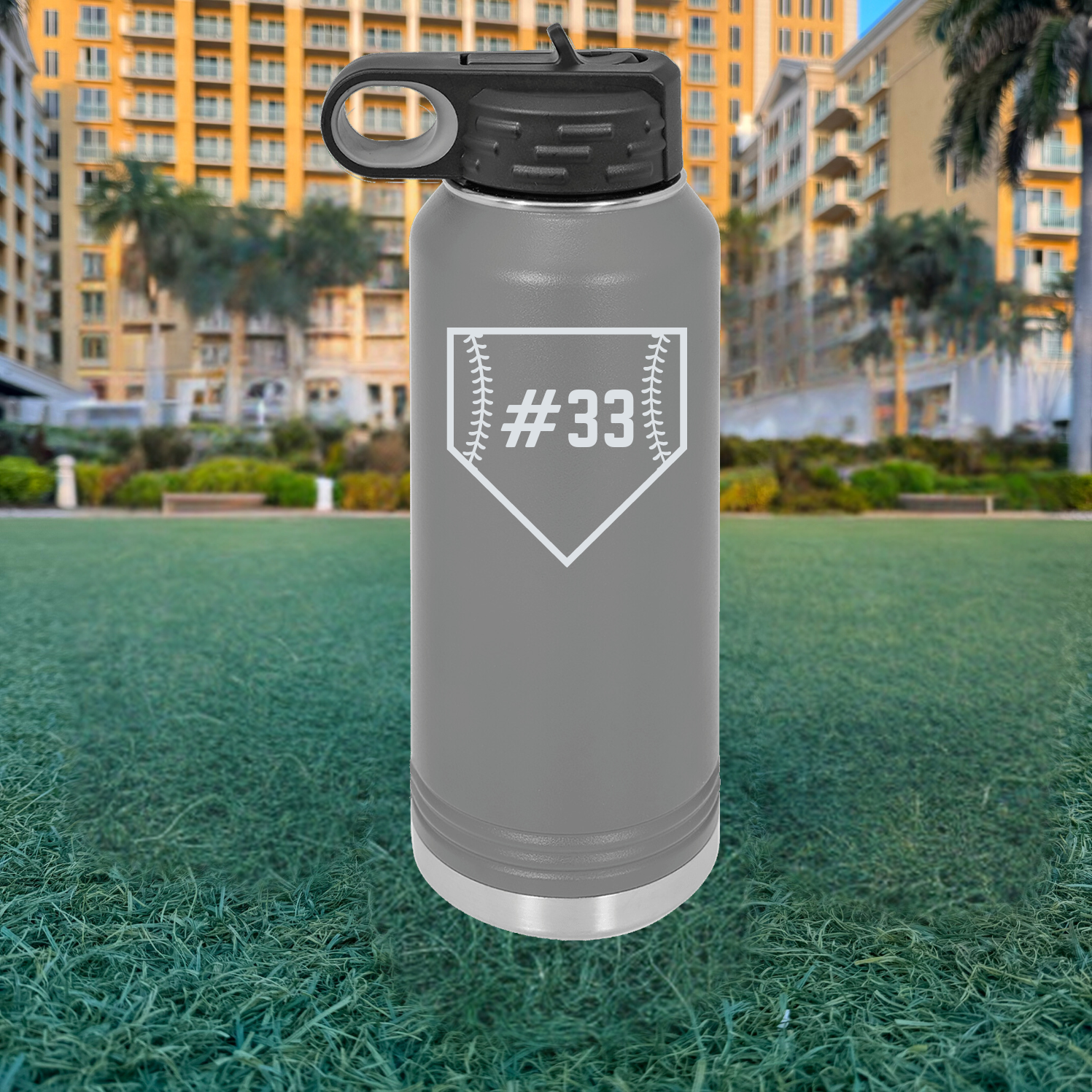 Custom Home Plate Water Bottle