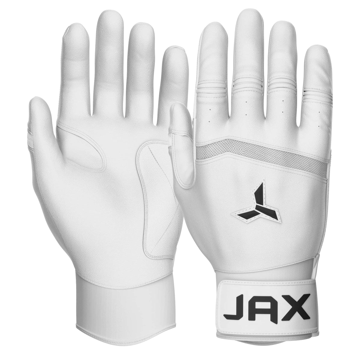 Jax White Pro Cuff Batting Gloves