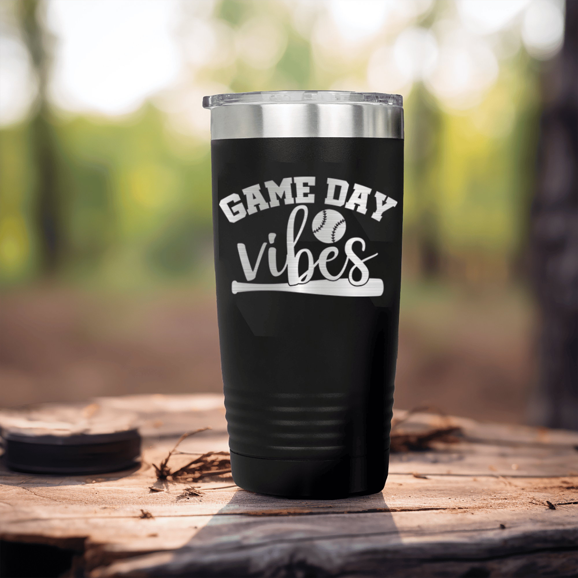 Black baseball tumbler Baseball Mood