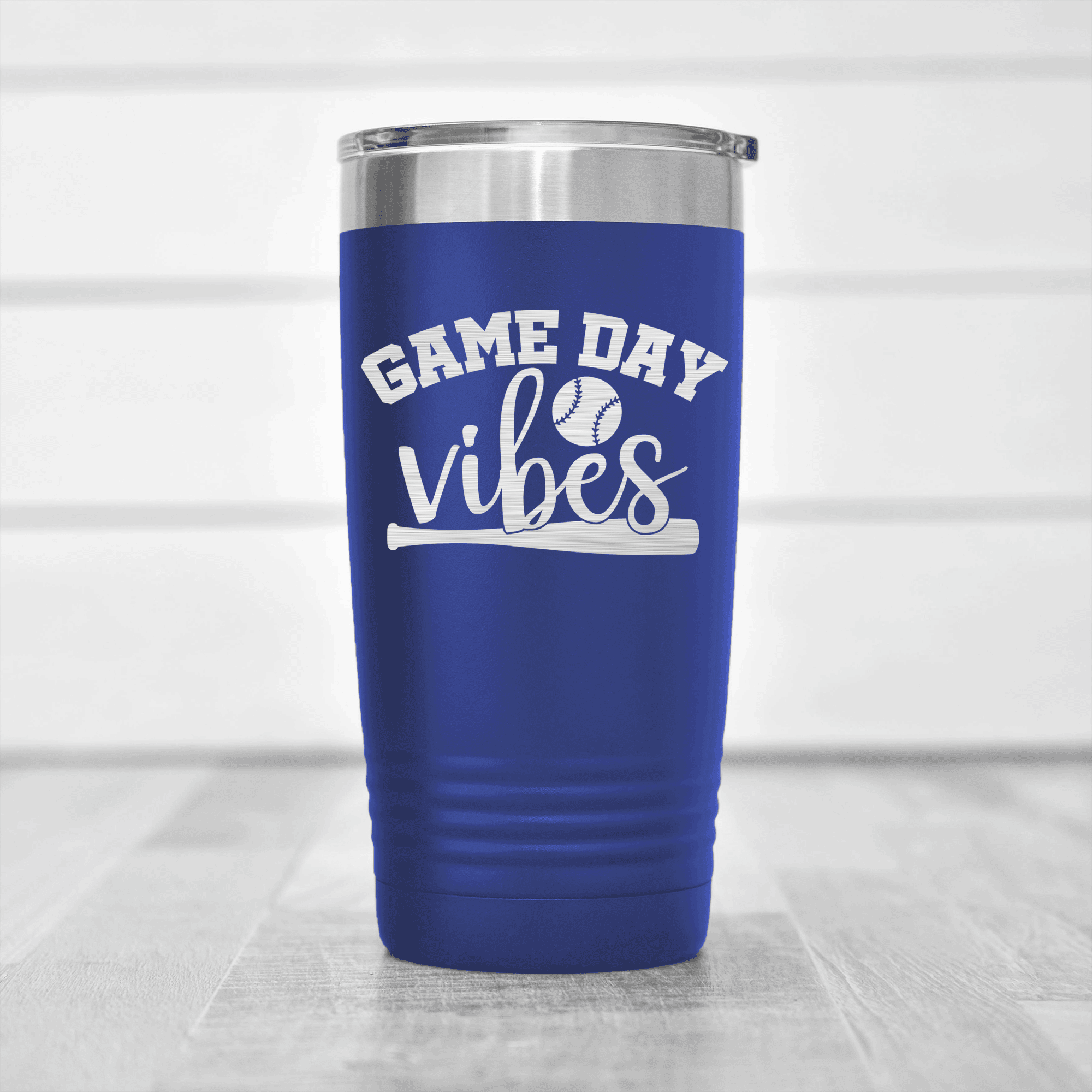 Blue baseball tumbler Baseball Mood