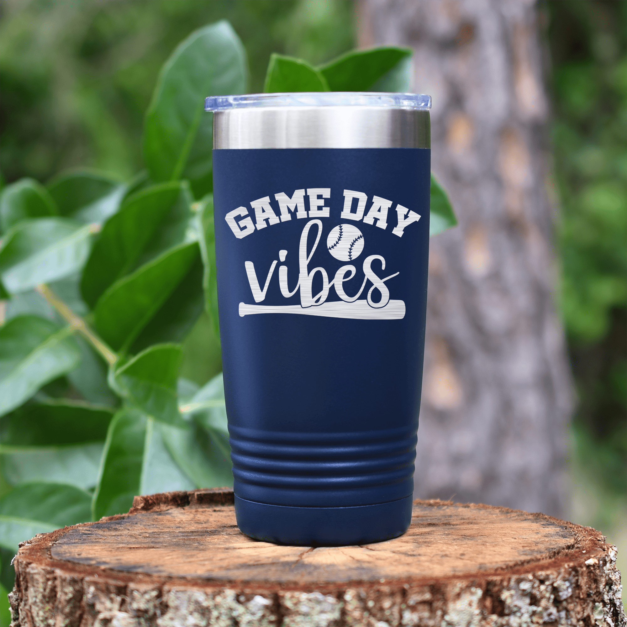 Navy baseball tumbler Baseball Mood