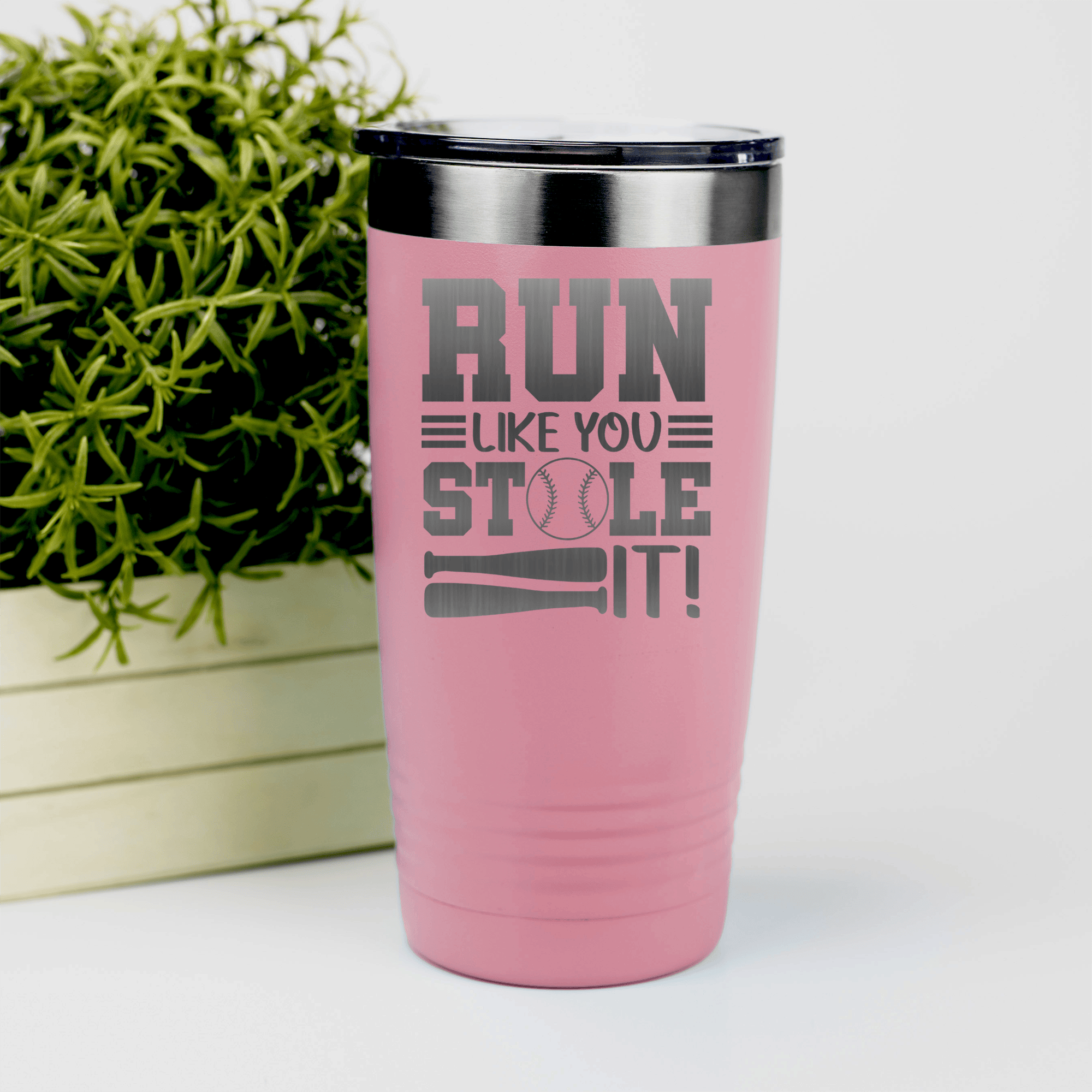 Salmon baseball tumbler Swift Baserunner