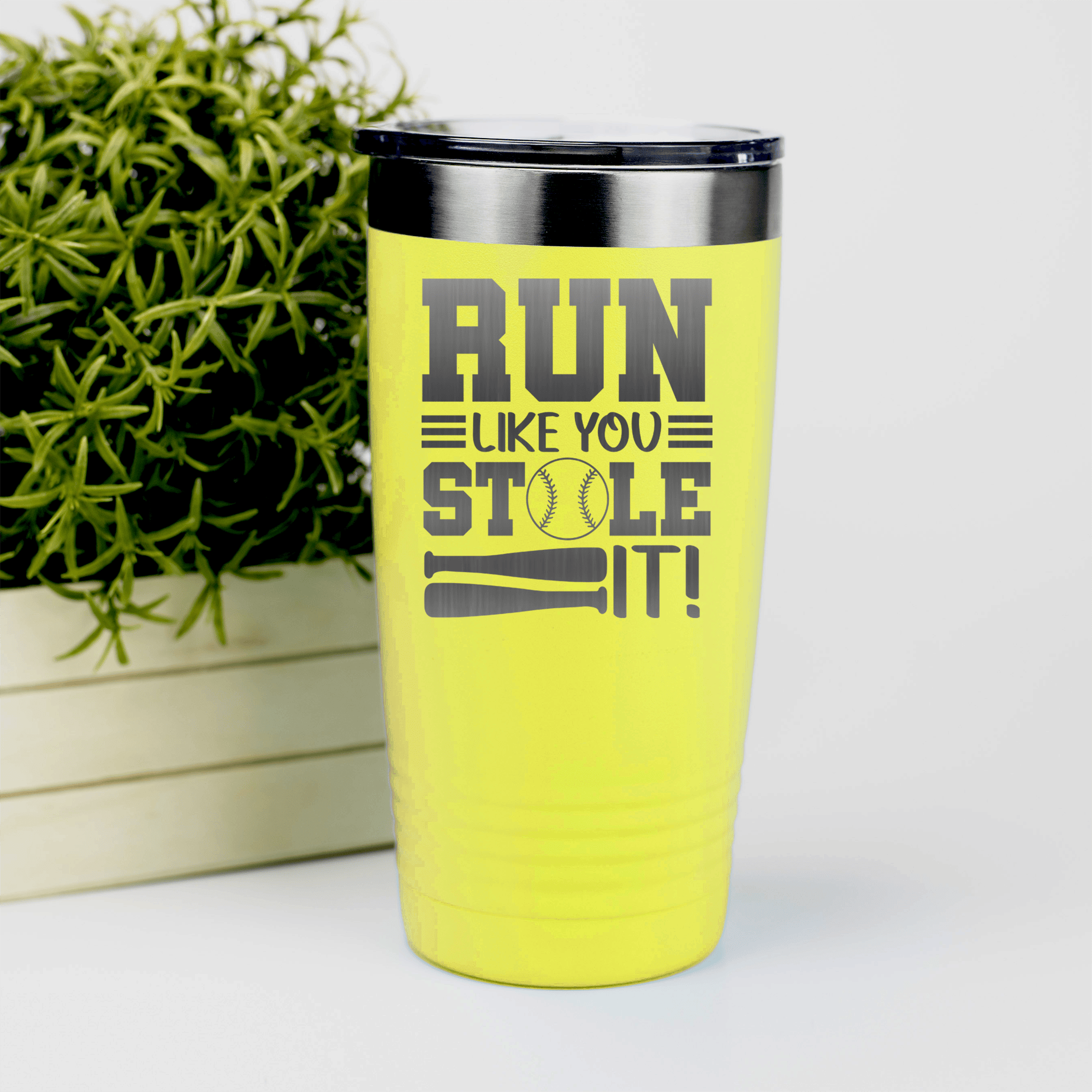 Yellow baseball tumbler Swift Baserunner