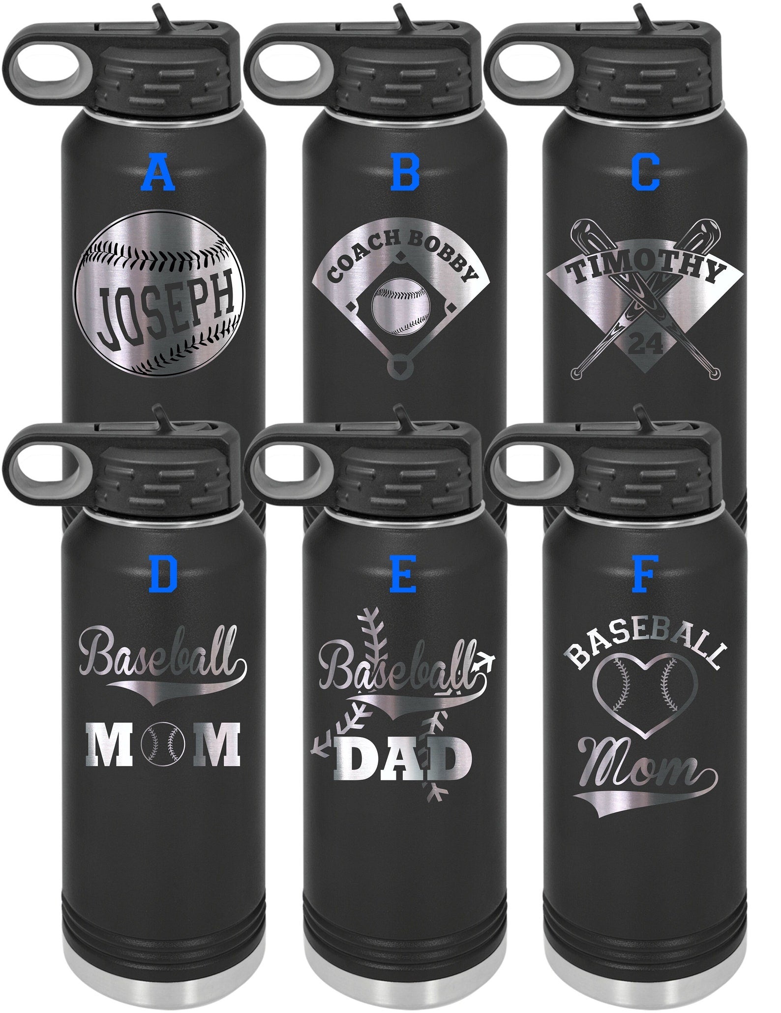 Custom Baseball Water Bottle