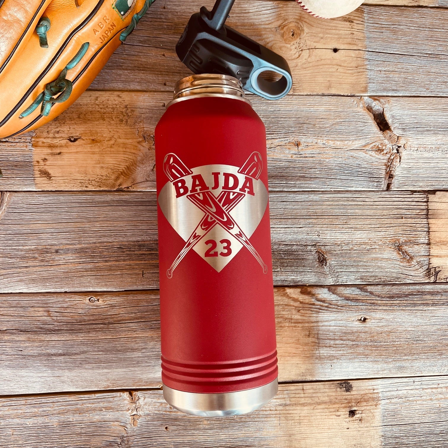 Custom Baseball Water Bottle