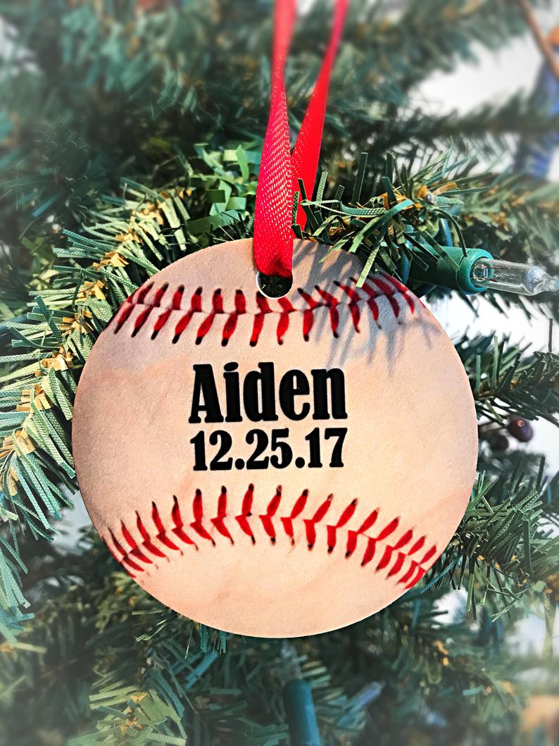 Personalized Baseball Ornament