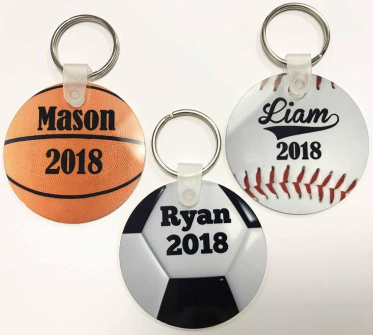 Personalized Baseball Keychain